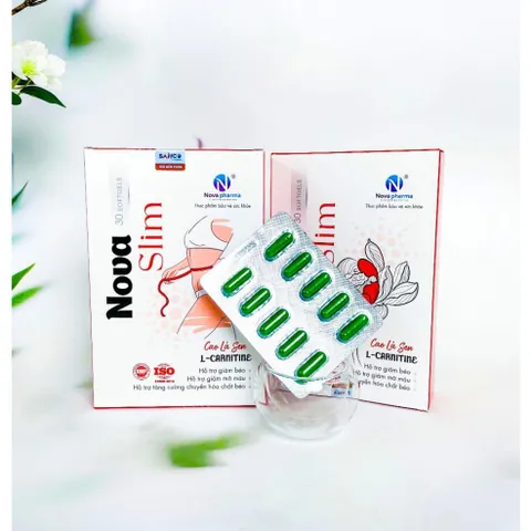Hỗ Trợ Giảm Béo Không Tích Nước Mệt Mỏi Nova Slim, Hộp 30 Viên