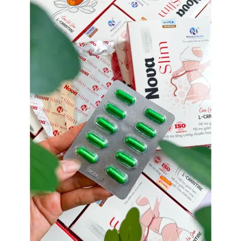 Hỗ Trợ Giảm Béo Không Tích Nước Mệt Mỏi Nova Slim, Hộp 30 Viên