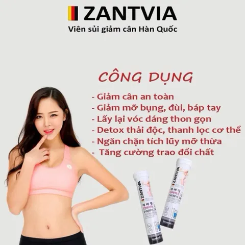 🩷 🇰🇷 EVERFIT DIET - ZANTVIA Viên sủi giảm cân