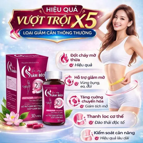 [VGB-Hộp 30v]  Viên uống giảm cân Sline ✅ Viên uống giảm béo Body Sline đốt mỡ Slim Body