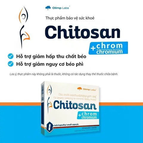 Viên Uống Hỗ Trợ Giảm Cân Olimp Labs Chitosan Chromium Nhập Khẩu Châu Âu 30 Viên/Hộp