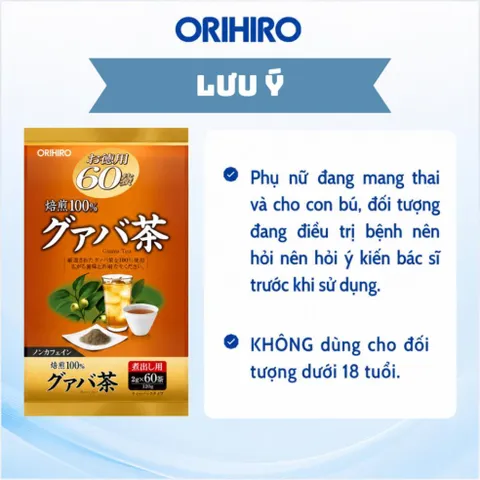 Trà Lá Ổi ORIHIRO Hỗ Trợ Giảm Cân, Hỗ Trợ Đường Tiêu Hóa - Ngăn Ngừa Các Bệnh Tim Mạch 60 Gói/Túi