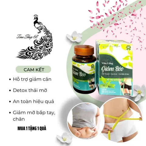 [VGB] Viên uống giảm béo đốt cháy mỡ bụng giảm béo body thanh lọc cơ thể giảm thèm ăn giảm cân an toàn hiệu quả