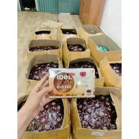 Cà Phê IDO SLIN Coffee tan mỡ cực mạnh, giảm béo giữ dáng hộp 10 gói nâu -Sét dưỡng ốc sên