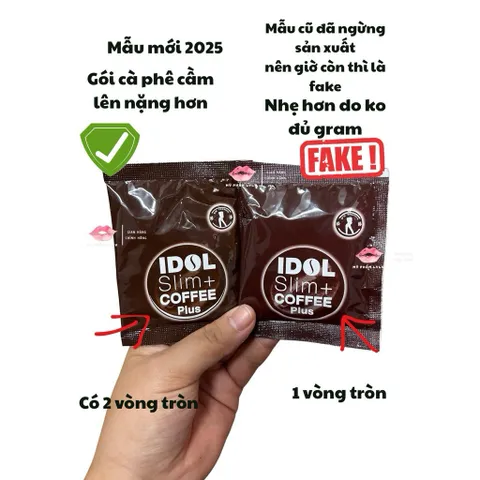Cà Phê IDO SLIN Coffee tan mỡ cực mạnh, giảm béo giữ dáng hộp 10 gói nâu -Sét dưỡng ốc sên