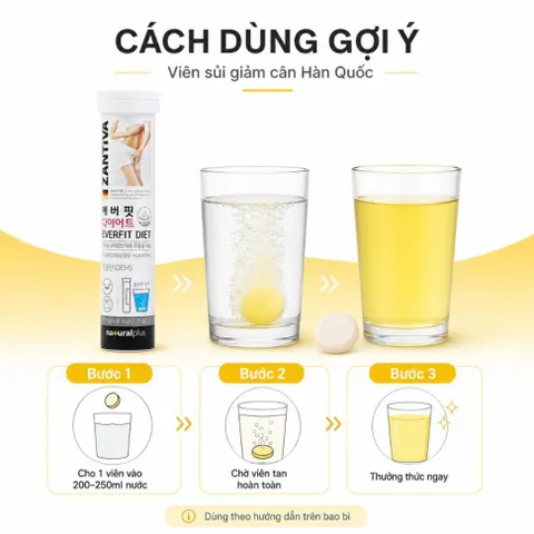 Viên Sủi Giảm Cân ZANTIVA EVERFIT DIET Hàn Quốc Giảm giảm cân an toàn hiệu quả - hoanggamkorea