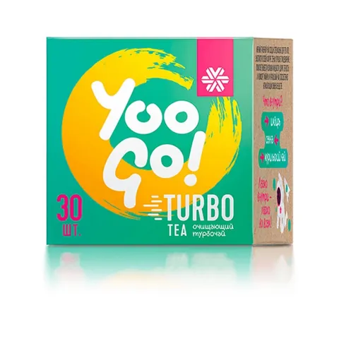 Trà thảo mộc YOO GO Turbo Tea siberian, Hỗ trợ giảm cân , cải thiện hệ tiêu hóa - hộp 30 gói