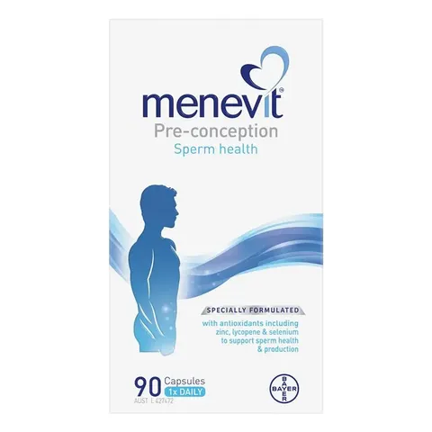 Menevit Pre-Conception Sperm Health - Tăng cường sức khỏe sinh sản nam giới tăng cơ hội thụ thai tự nhiên chính hãng Úc