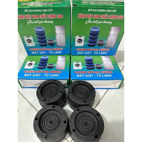 Chân Kê Máy Giặt, Tủ Lạnh,Chống Rung, Chống Ồn, Chống Rò Rỉ Cao Cấp Đế Kê Chân Máy Giặt Bằng Silicon Chống Trơn Trượt