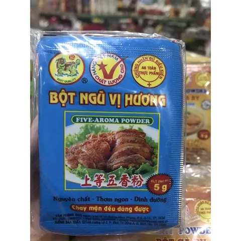 5 Gói Bột húng lìu, bột ngũ vị hương, hạt mắc kén , bột ca ri, bột ngũ vị hương vỏ xanh, hạt tiêu đen