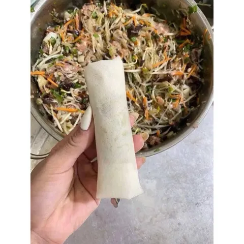 Tập 100 lá bánh tráng cuốn nem - Bánh cuốn nem giòn ngon như ngoài hàng 16cm, 18cm, 20cm