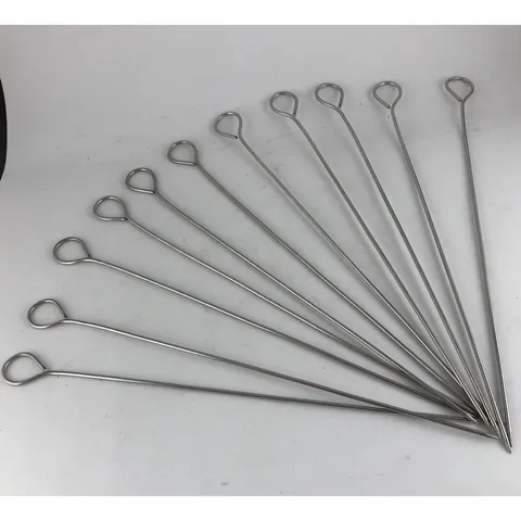 10 Que xiên nướng inox không rỉ phi 4mm dài 50cm
