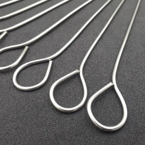 10 Que xiên nướng inox không rỉ phi 4mm dài 50cm