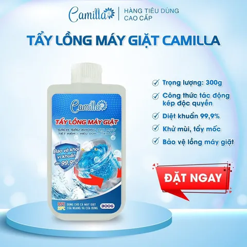 [ Tặng gang tay ] Combo Tẩy lồng máy giặt Camilla 300G + 1 Bột Tẩy mốc gioăng cao su Camilla 100G