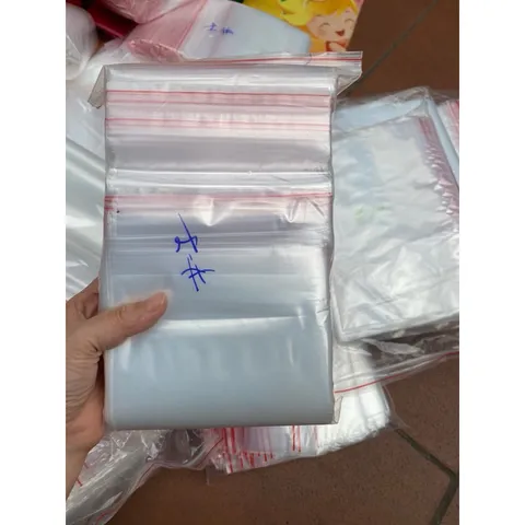 100gram Túi zip chỉ đỏ các kích cỡ