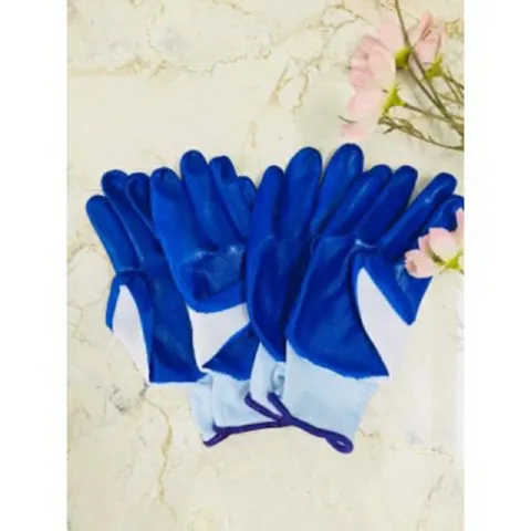 3 đôi Găng tay PU phủ sơn xanh hàng đẹp