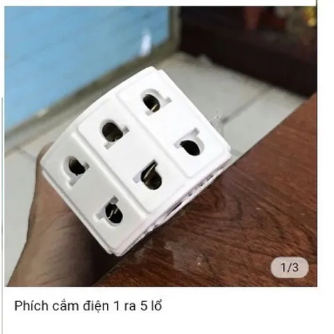Phích cắm điện 1 chia 5 tiện dụng cho mọi nhà