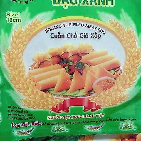 5 Gói Bánh tráng bò bía đậu xanh - bánh đa nem cuốn chả giò giòn xốp