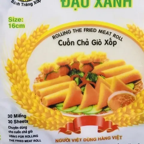 5 Gói Bánh tráng bò bía đậu xanh - bánh đa nem cuốn chả giò giòn xốp