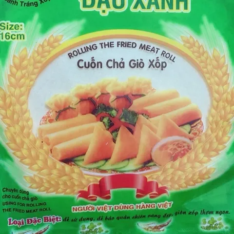 Combo 5 túi bánh tráng bò bía đậu xanh size 16cm đủ 30 lá