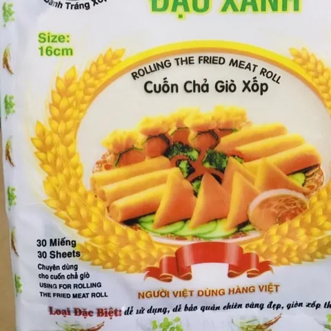 [ Loại 1 ] 5 Túi 150 Lá bánh bò bía đậu xanh - vỏ bò bía làm nem cuốn chả giò