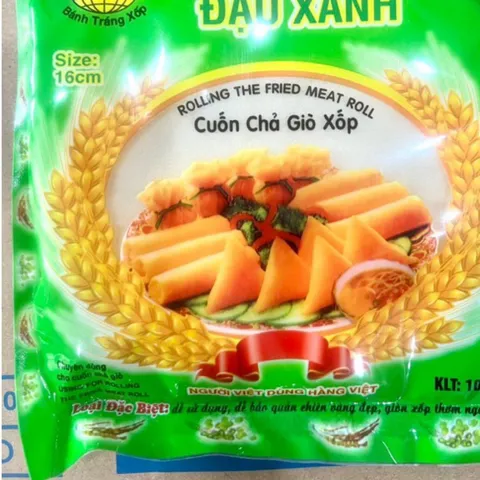 [ Loại 1 ] 5 Túi 150 Lá bánh bò bía đậu xanh - vỏ bò bía làm nem cuốn chả giò