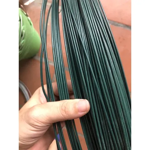 50 Mét dây thép bọc nhựa màu xanh than 3li - Dây thép bọc nhựa