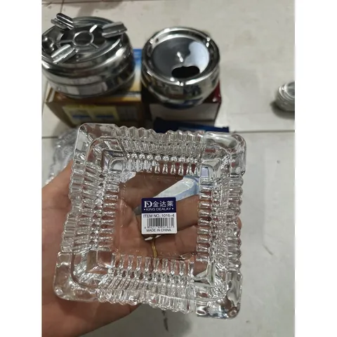 Gạt tàn inox xoay, gạt tàn bấm, gạt tàn thủy tinh