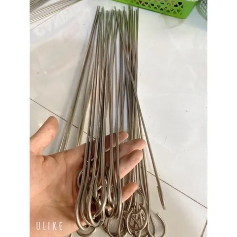 Combo 20 Que xiên inox nướng thịt dài 40cm, 50cm,60cm và 70cm