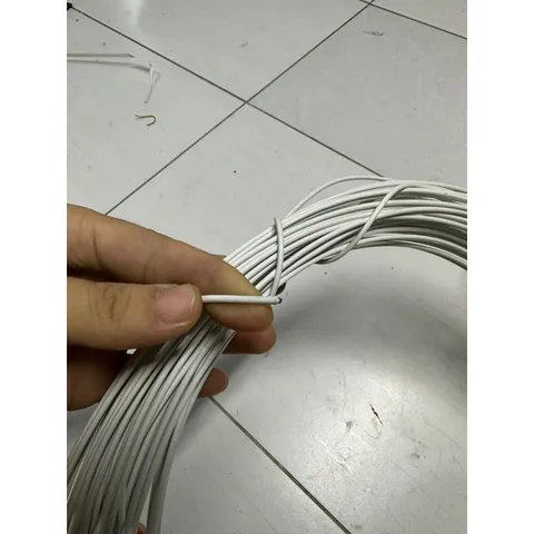 50 Mét dây thép bọc nhựa màu trắng mềm dẻo không rỉ 2.5li