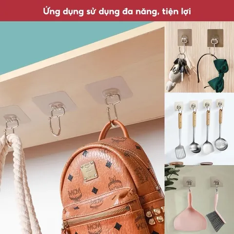 Móc inox dán tường chịu lực tốt - Móc treo đồ dán tường