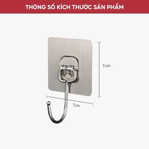 Móc inox dán tường chịu lực tốt - Móc treo đồ dán tường