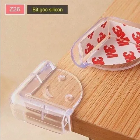 Bộ 4 miếng bịt góc bàn silicol an toàn cho bé - Bọc góc cạnh bàn