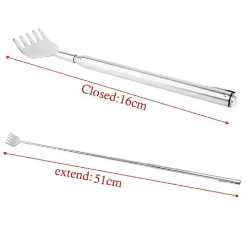 Cây gãi lưng, gãi ngứa inox có thể kéo dài rút gọn 50cm