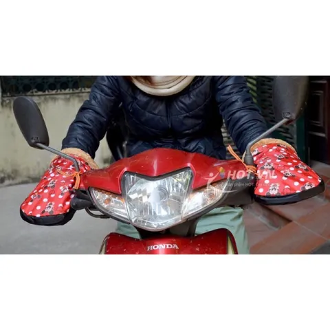 Gang tay đi xe máy lót lông siêu ấm chống thấm - Bao tay đi xe máy mùa đông