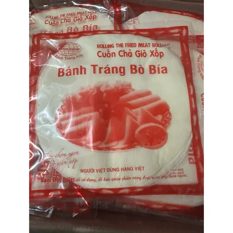 Tập 25 lá bánh tráng bò bía cuốn chả giò giòn xốp size 20cm