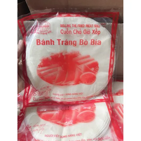 Tập 25 lá bánh tráng bò bía cuốn chả giò giòn xốp size 20cm