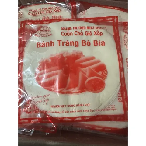 Tập 25 lá bánh tráng bò bía cuốn chả giò giòn xốp size 20cm