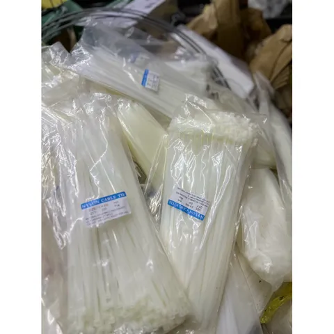 Gói 100gram dây rút nhựa, dây thít nhựa trắng đủ size