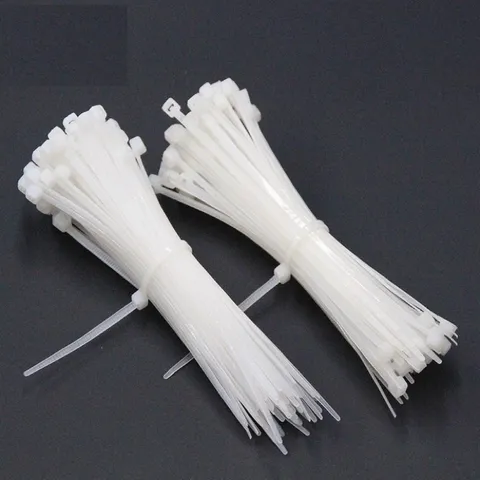 Gói 100gram dây rút nhựa, dây thít nhựa trắng đủ size