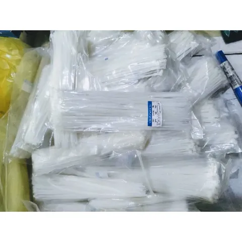 Gói 100gram dây rút nhựa, dây thít nhựa trắng đủ size