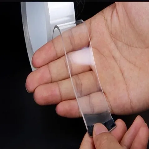 Băng keo 2 mặt trong suốt dài 3 mét dày 3cm