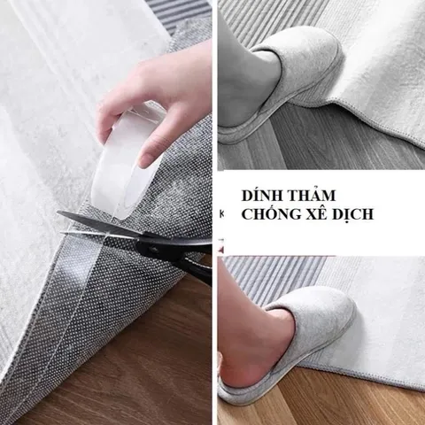Băng keo 2 mặt trong suốt dài 3 mét dày 3cm
