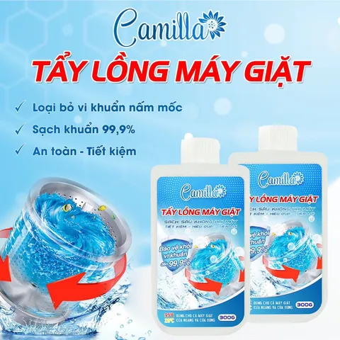 Combo 2 tẩy lồng máy giặt Camilla hộp 300g