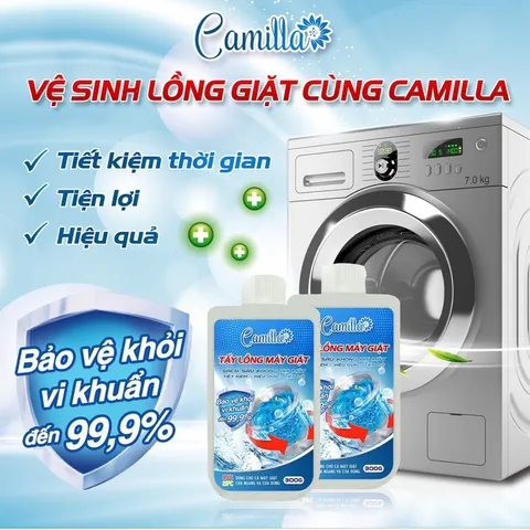 Combo 2 tẩy lồng máy giặt Camilla hộp 300g