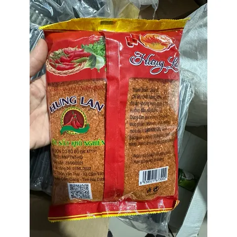 Bột ớt sấy khô Hưng Lan gói 500g - Ớt sấy khô nghiền