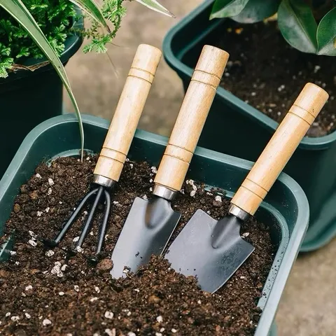 Bộ dụng cụ 3 món làm vườn, bộ dụng cụ làm vườn mini