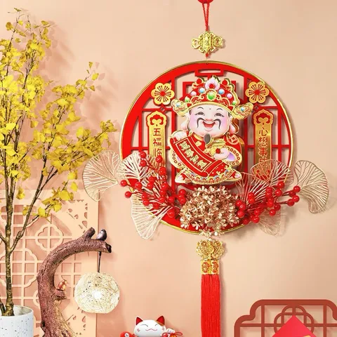 Dải treo thần tài lắc đầu gọi tài lộc/ dải ông thần tài Tết cầu may mắn