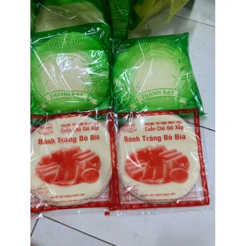 300 Lá gồm 10 tập bánh tráng đậu xanh cuốn chả giò giòn xốp sz 20cm