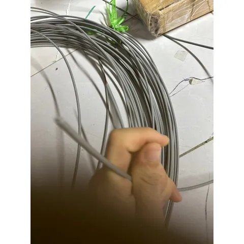 10 Mét dây thép bọc nhựa màu ghi xám - Dây thép đa năng uốn dẻo 3.5li
